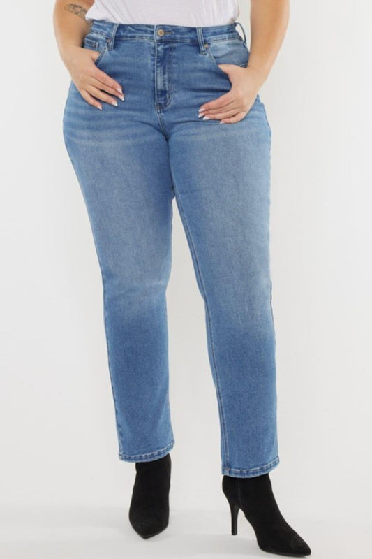 Kancan Full Size Cat's Whiskers High Waist Jeans - SwagglyLife Home & Fashion