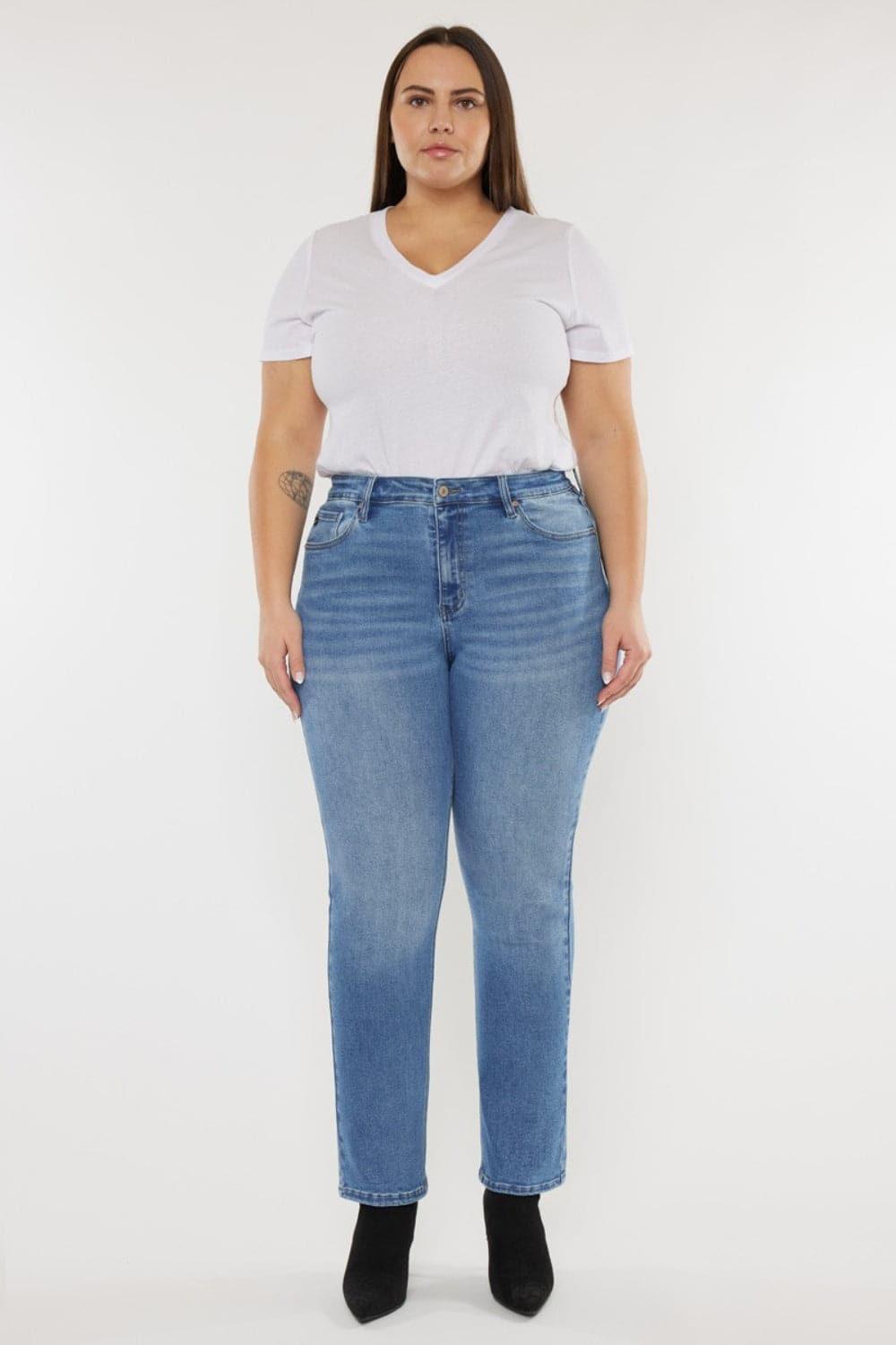 Kancan Full Size Cat's Whiskers High Waist Jeans - SwagglyLife Home & Fashion