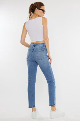 Kancan Full Size Cat's Whiskers High Waist Jeans - SwagglyLife Home & Fashion
