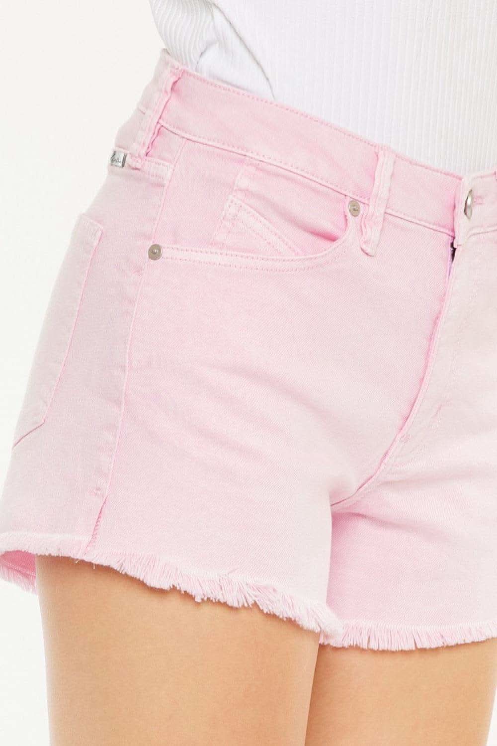 Kancan Raw Hem High Waist Denim Shorts - SwagglyLife Home & Fashion