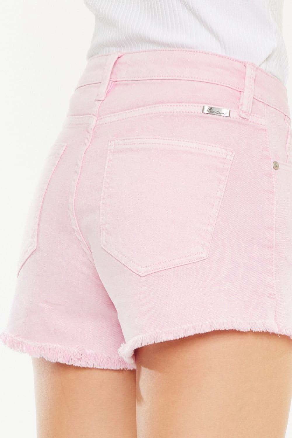 Kancan Raw Hem High Waist Denim Shorts - SwagglyLife Home & Fashion
