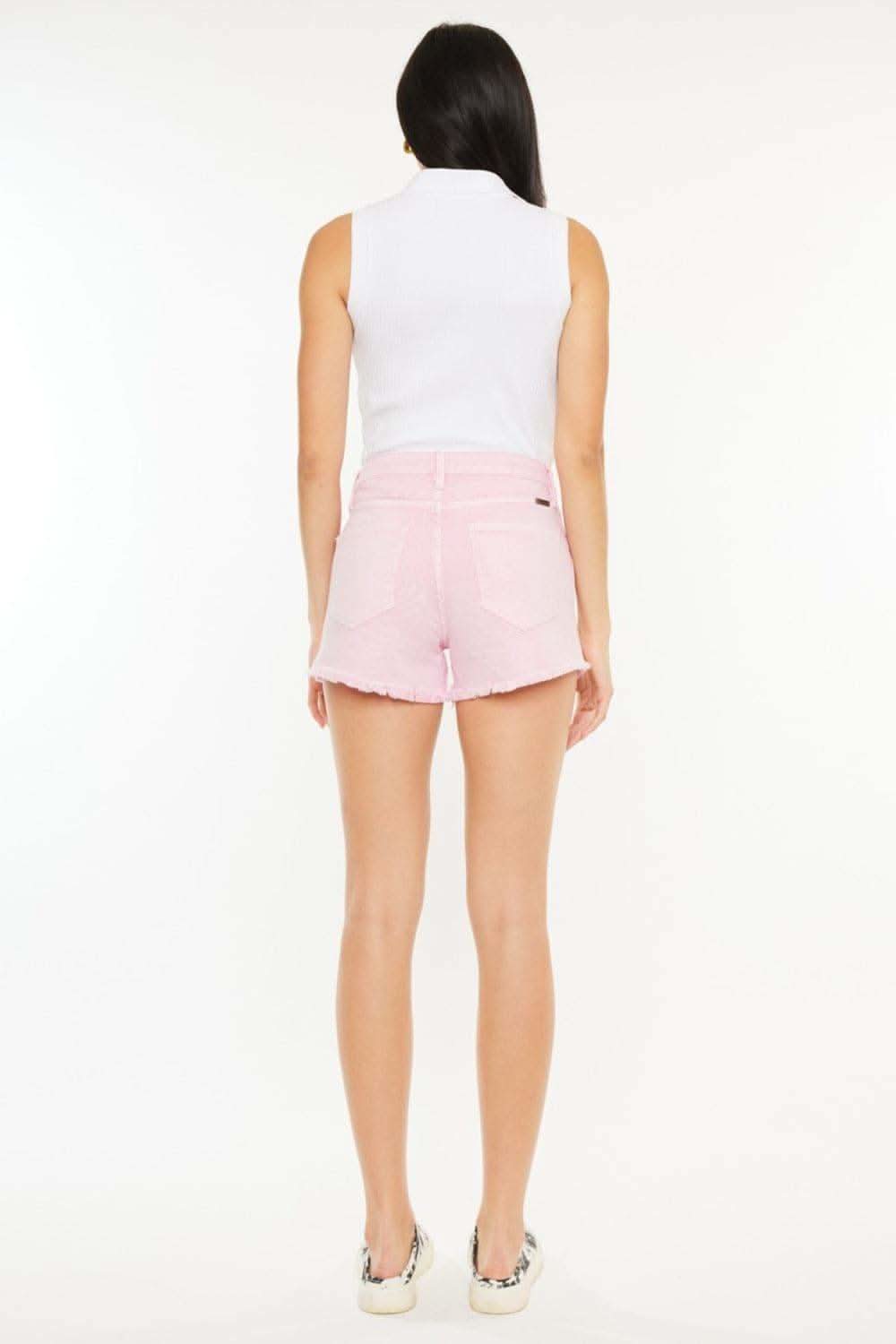 Kancan Raw Hem High Waist Denim Shorts - SwagglyLife Home & Fashion