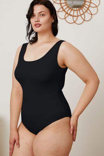 Lauren Basic Bae Full Size Square Neck Sleeveless Bodysuit - SwagglyLife Home & Fashion