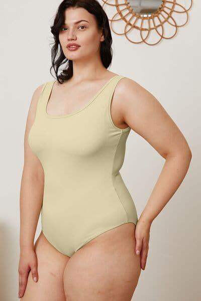 Lauren Basic Bae Full Size Square Neck Sleeveless Bodysuit - SwagglyLife Home & Fashion