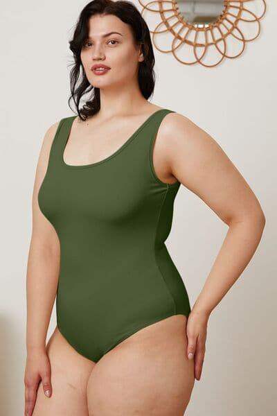 Lauren Basic Bae Full Size Square Neck Sleeveless Bodysuit - SwagglyLife Home & Fashion