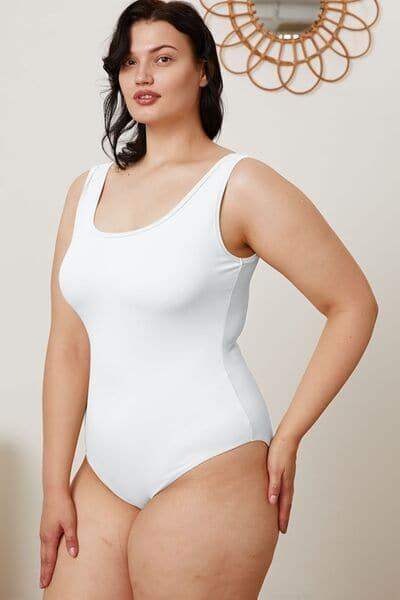 Lauren Basic Bae Full Size Square Neck Sleeveless Bodysuit - SwagglyLife Home & Fashion