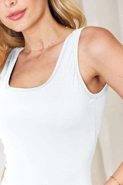 Lauren Basic Bae Full Size Square Neck Sleeveless Bodysuit - SwagglyLife Home & Fashion