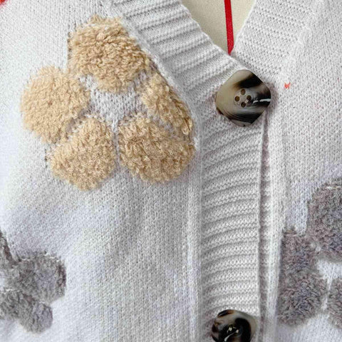 Lola Floral V-Neck Button Up Cardigan with Pockets - SwagglyLife Home & Fashion