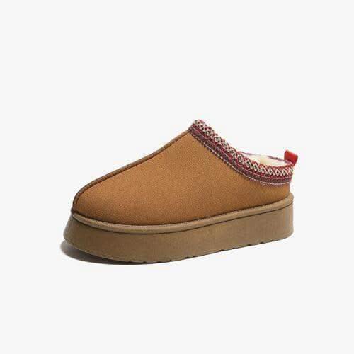 Maya Faux Fur Center-Seam Slippers - SwagglyLife Home & Fashion