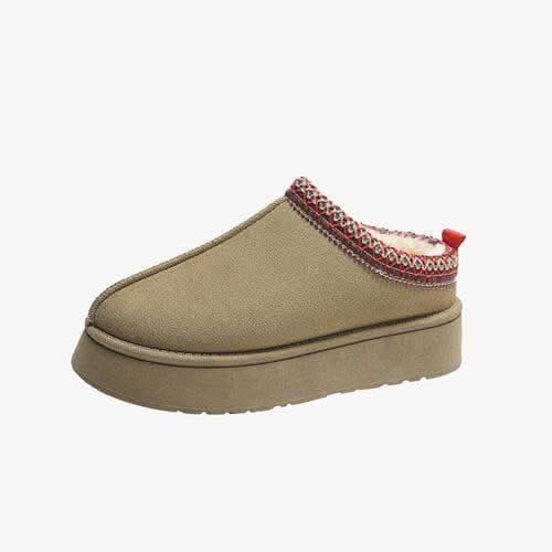 Maya Faux Fur Center-Seam Slippers - SwagglyLife Home & Fashion