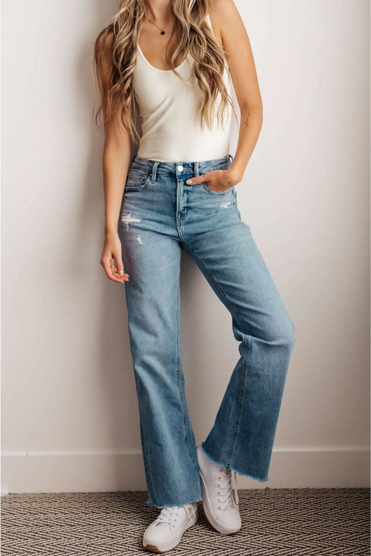 Mica Denim Hope High Rise Wide Leg Jeans in - Pants photo