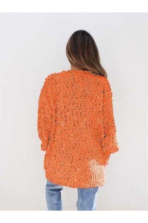Multicolored Open Front Cardigan - SwagglyLife Home & Fashion