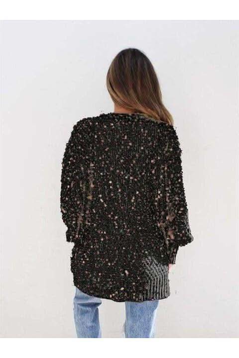 Multicolored Open Front Cardigan - SwagglyLife Home & Fashion