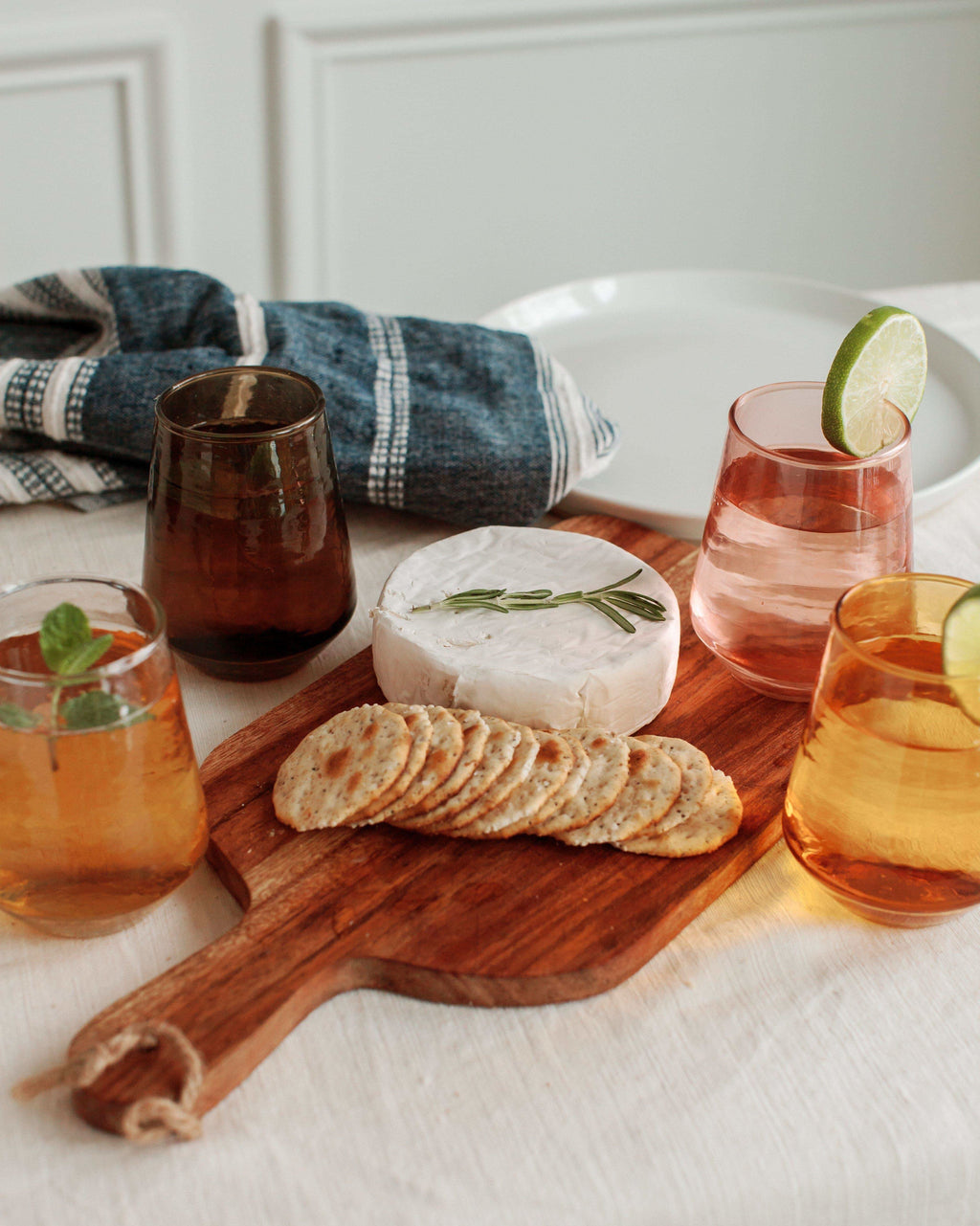 Pair of Hammered Glass Water Tumblers | Handblown in India - SwagglyLife Home & Fashion