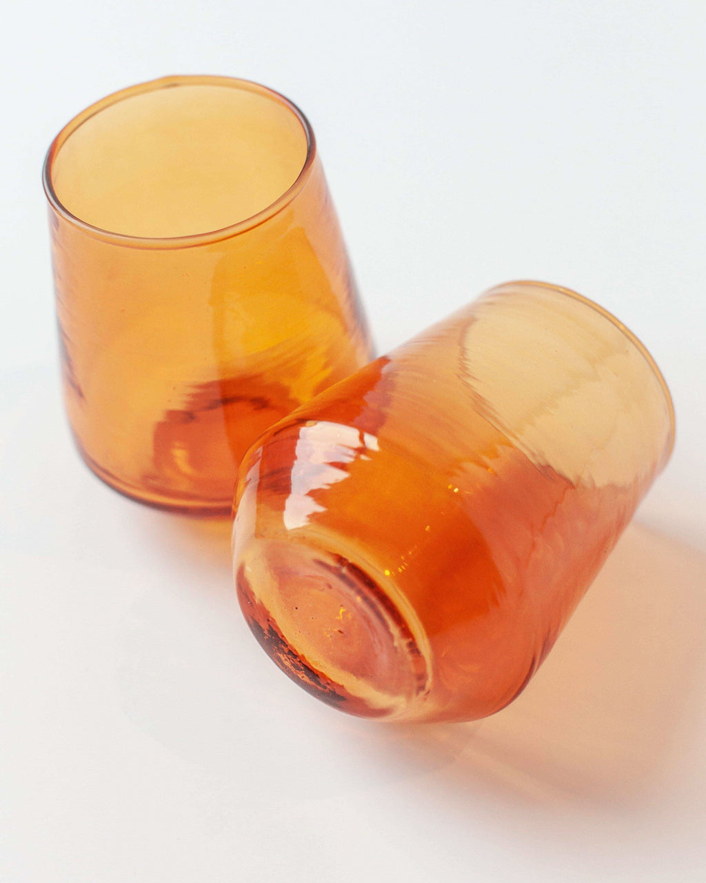 Pair of Hammered Glass Water Tumblers | Handblown in India - SwagglyLife Home & Fashion