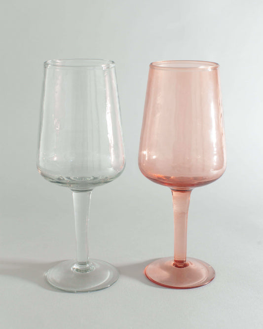 Pair of Handblown Hammered Wine Glasses in - Kitchen & Dining photo