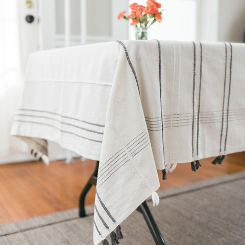 Ribbons Cotton Tablecloth - SwagglyLife Home & Fashion