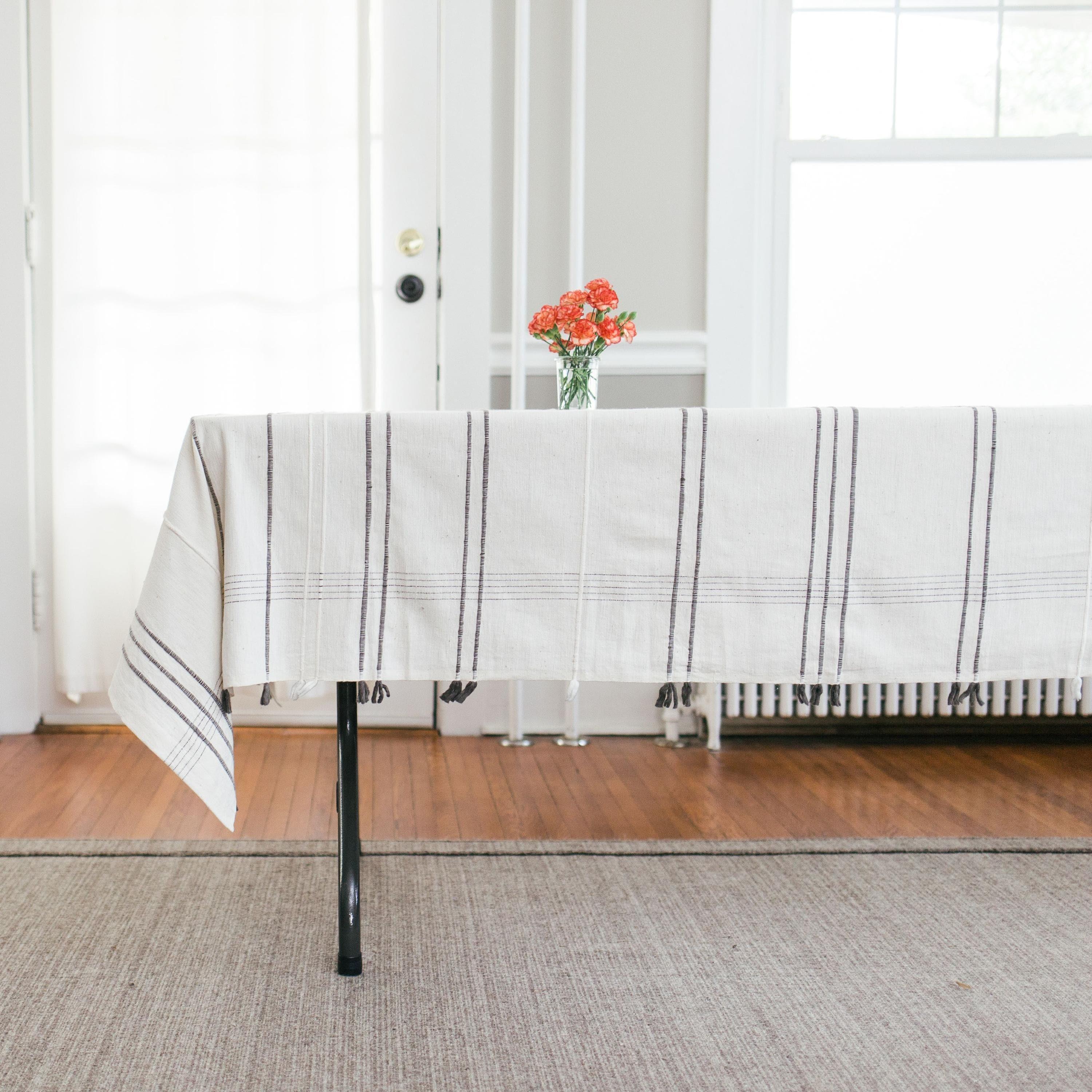 Ribbons Cotton Tablecloth - SwagglyLife Home & Fashion