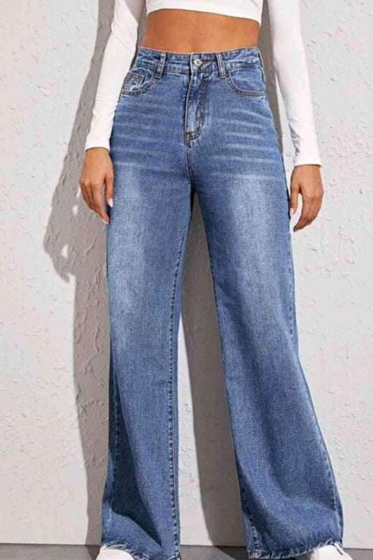 Riley High Waist Wide Leg Jeans in - Pants photo