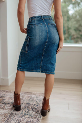 Always Be There Cargo Denim Skirt - SwagglyLife Home & Fashion