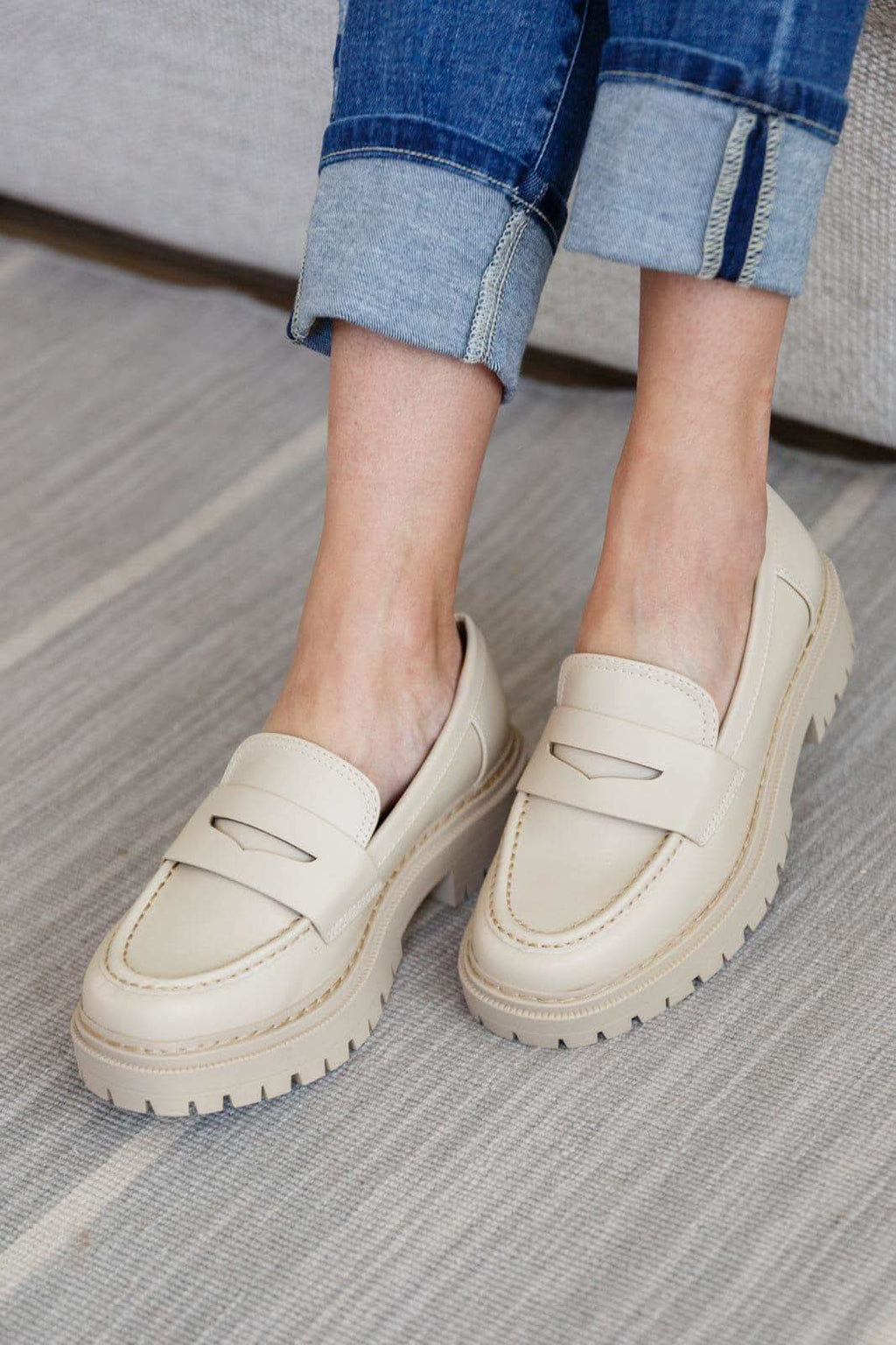 Penny For Your Thoughts Loafers in Bone - SwagglyLife Home & Fashion