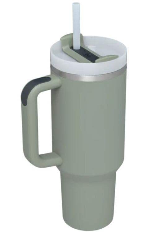 Stainless Steel Tumbler with Upgraded Handle and Straw - SwagglyLife Home & Fashion