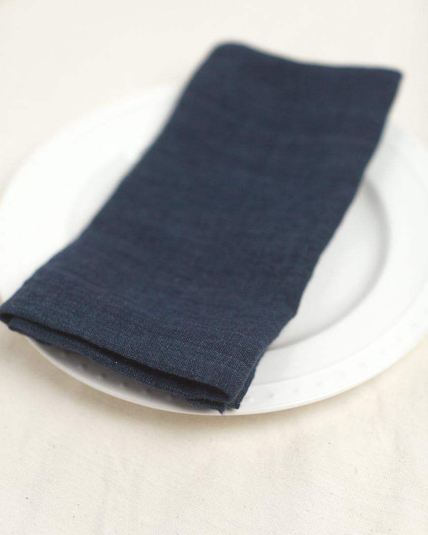 Stone Washed Linen Hemmed Dinner Napkins - SwagglyLife Home & Fashion