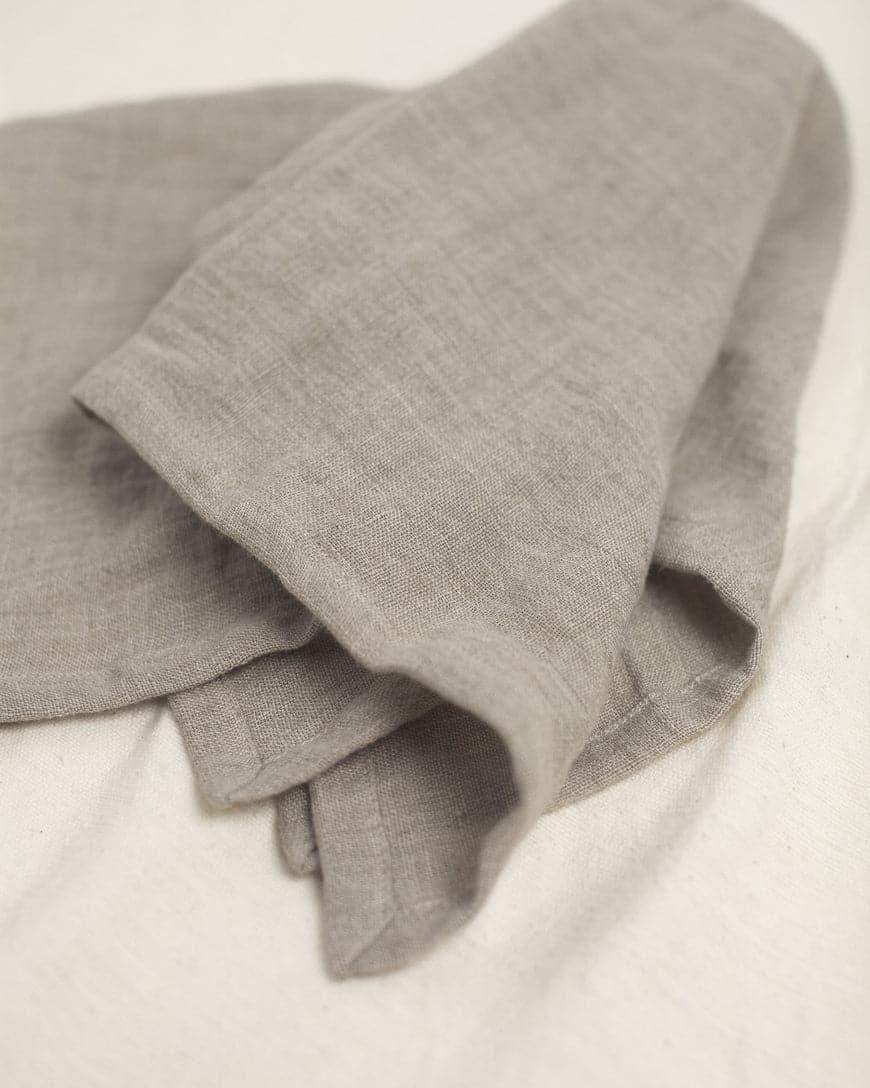 Stone Washed Linen Hemmed Dinner Napkins - SwagglyLife Home & Fashion