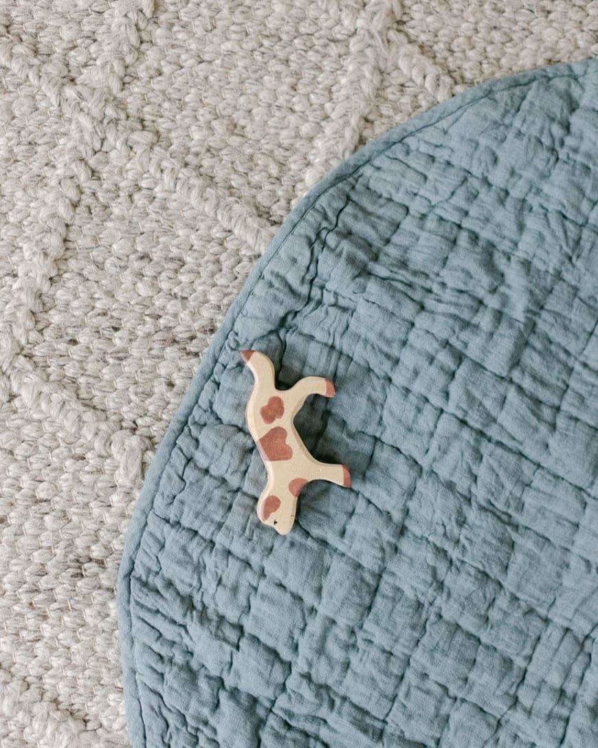 Stone Washed Linen Quilted Play Mat - SwagglyLife Home & Fashion