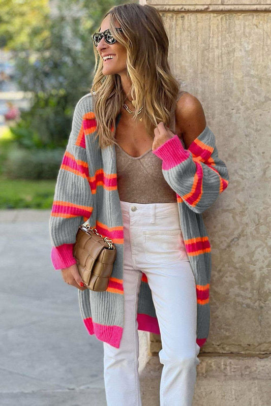 Tania Ribbed Long Sleeve Cardigan in - Cardigans photo