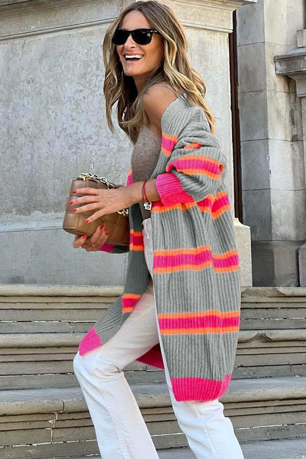 Tania Ribbed Long Sleeve Cardigan, 2 Colors - SwagglyLife Home & Fashion