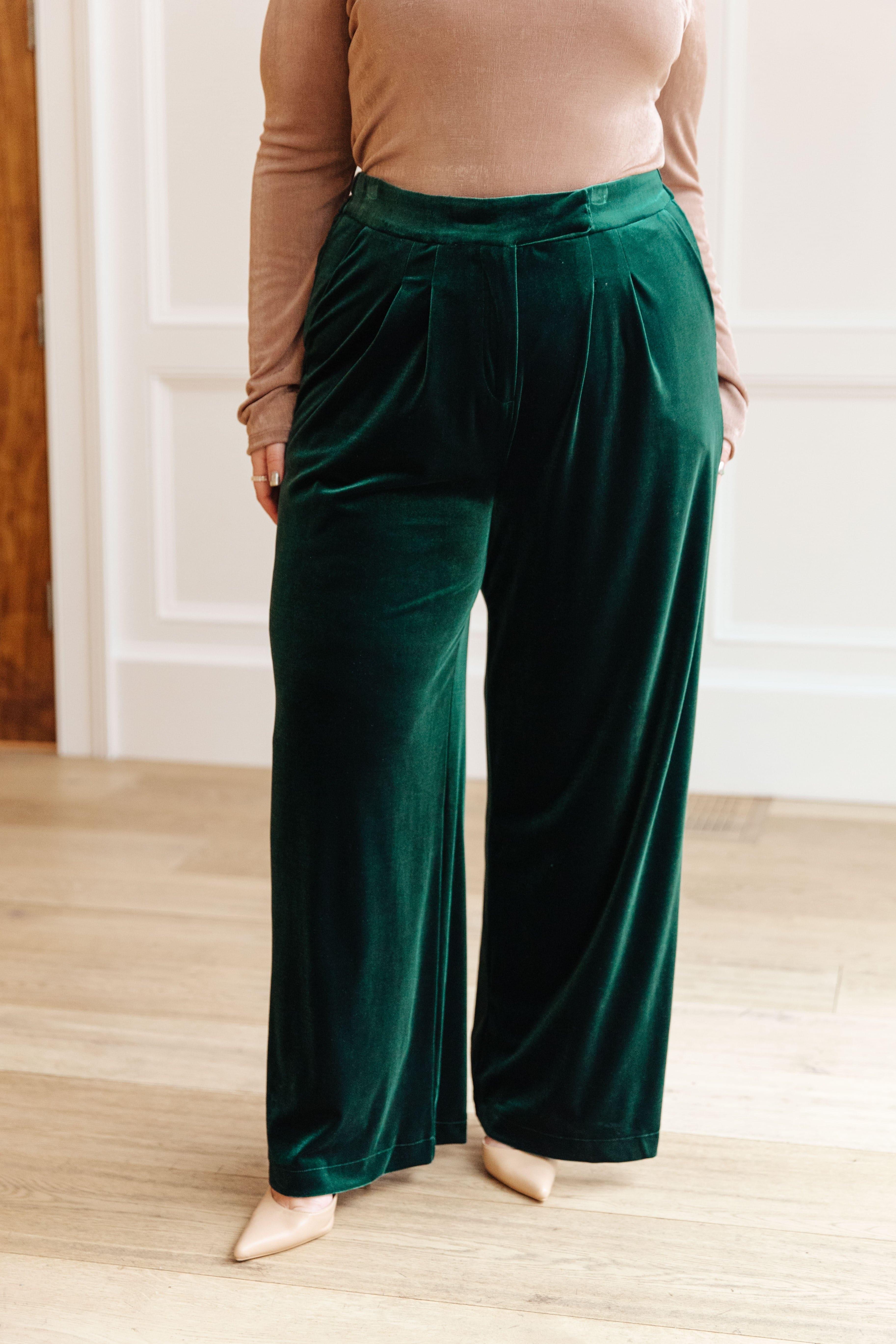 Velvet Elvis Wide Leg Velvet Pants - SwagglyLife Home & Fashion
