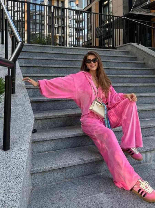Walk with Me Hooded Jacket and Pants Set, 5 Colors in - Outfit Sets photo