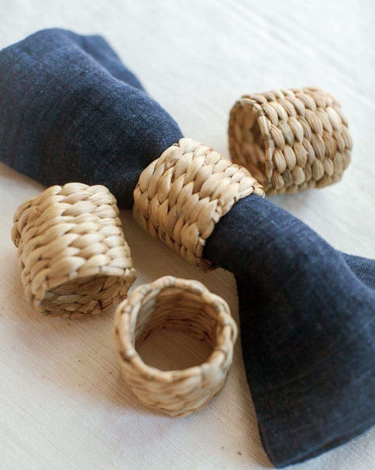 Water Hyacinth Napkin Ring Set in Set of 4 - Napkin Rings photo