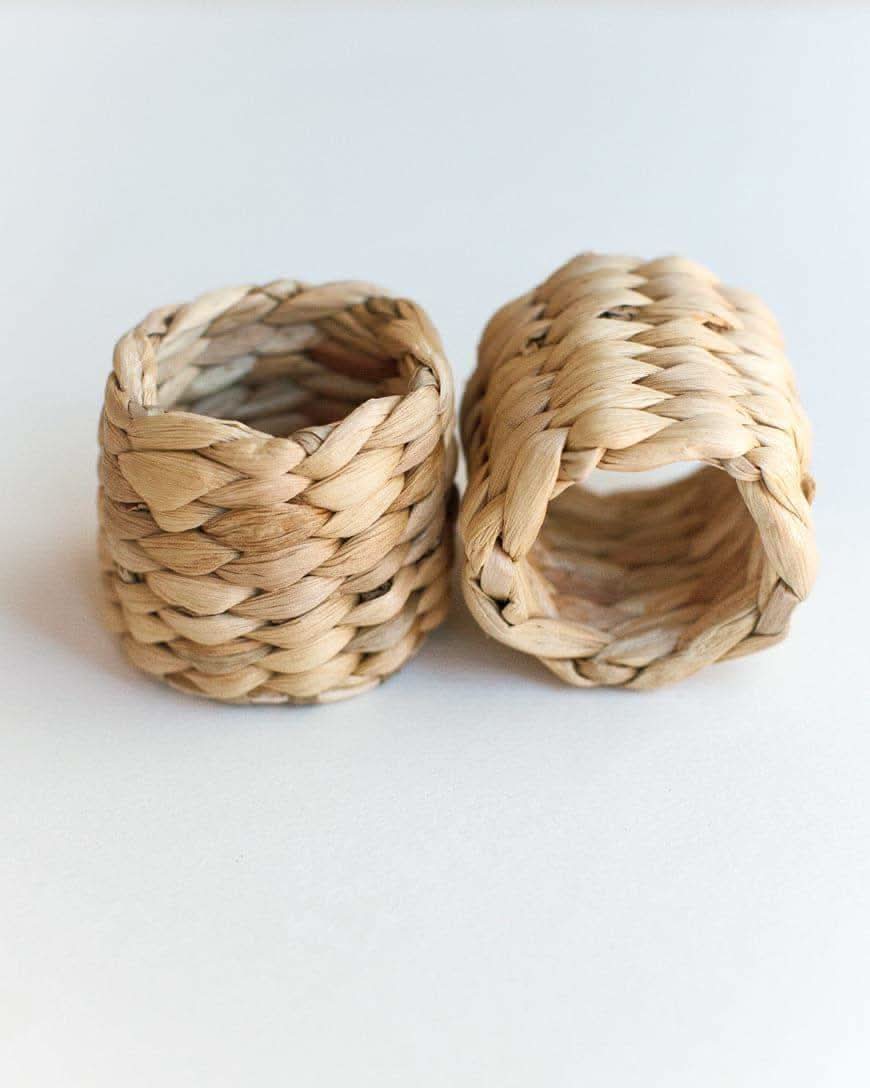 Water Hyacinth Napkin Ring Set - SwagglyLife Home & Fashion