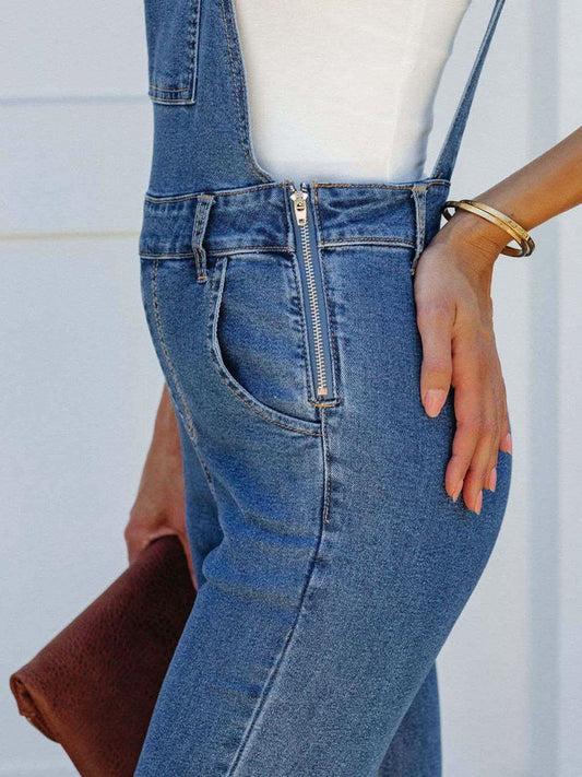 Willow Raw Hem Denim Overall in - Overalls photo