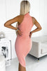 Zip-Back Crisscross Asymmetrical Dress - SwagglyLife Home & Fashion